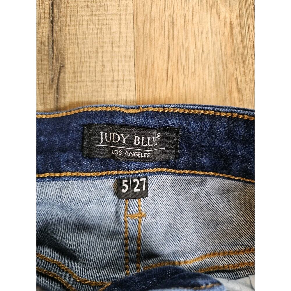 Judy Blue Wide Leg Straight Fit Women's Size 5/27 Medium Wash - Picture 3 of 6